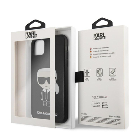 Karl Lagerfeld Iconic Karl Embossed Fullbody - iPhone 11 Pro Max Tasche (Schwarz)