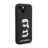 Karl Lagerfeld Silicone Karl & Choupette Heads - iPhone 15 Plus Tasche (schwarz)