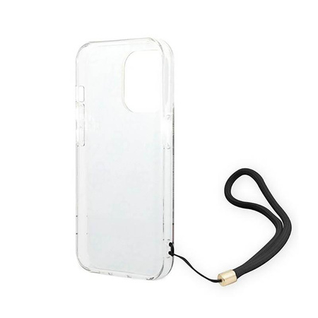 Guess 4G Print Cord - pouzdro pro iPhone 14 Pro Max (hnědé)