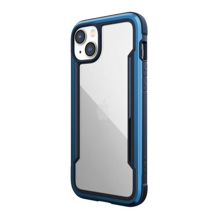 X-Doria Raptic Shield - Coque en aluminium pour iPhone 14 Plus (testée pour une chute de 3m) (Bleu marine)