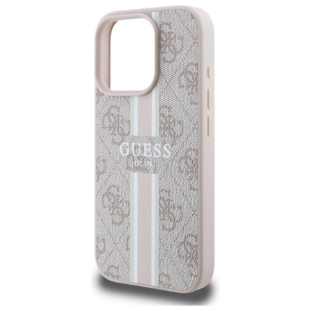 Guess 4G Printed Stripes MagSafe – Hülle für iPhone 16 Pro Max (rosa)
