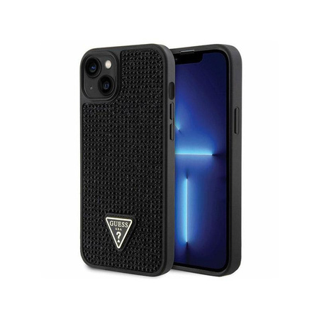 Guess Rhinestone Triangle - Coque pour iPhone 14 Plus (noir)