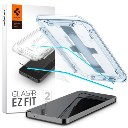 Spigen GLAS.TR EZ FIT 2-Pack - Edzett üveg Samsung Galaxy S25 / S24 készülékhez (2 db)