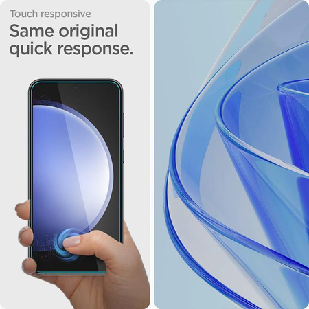Spigen Alm Glas.TR 2-Pack - Verre trempé pour Samsung Galaxy S23 FE (2 pcs.).) (Clair)