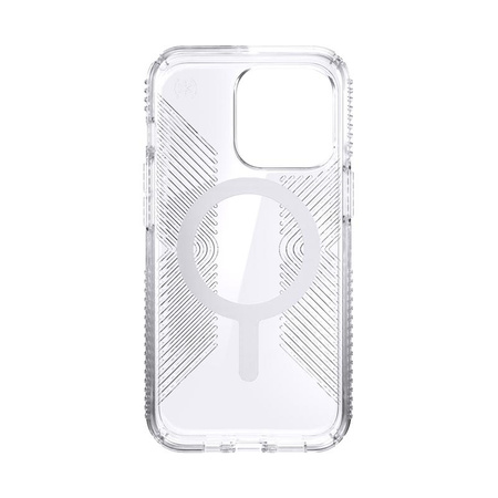 Speck Presidio Perfect-Clear mit Griffen + MagSafe - iPhone 13 Pro Hülle mit MICROBAN-Beschichtung (Klar)