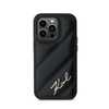 Karl Lagerfeld Diagonal Quilted Script - Etui iPhone 13 Pro Max (czarny)