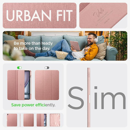 Spigen Urban Fit - Hülle für iPad Air 13" (M2, 2024) (Rose Gold)