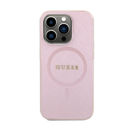 Guess Saffiano MagSafe - iPhone 15 Pro Max Case (pink)