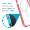 Speck Presidio Perfect-Clear with Impact Geometry + MagSafe - iPhone 13 Pro Max Case with MICROBAN Coating (Clear/Rosy Pink)