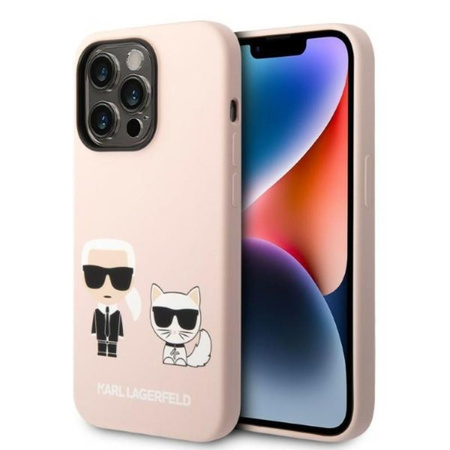 Karl Lagerfeld Liquid Silicone Karl & Choupette MagSafe - Etui iPhone 14 Pro Max (różowy)