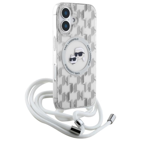 Karl Lagerfeld IML Crossbody Monogram Karl & Choupette Head MagSafe - Case for iPhone 16 (transparent)