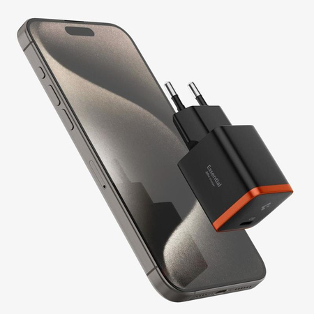 Spigen ArcStation Essential EE301EU - USB-C PD + QC3.0 30W hálózati töltő (fekete)