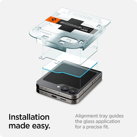 Spigen Glas.TR EZ Fit 2-Pack - Gehärtetes Glas für Samsung Galaxy Z Flip 6 / 7 FE  (2 Stück)