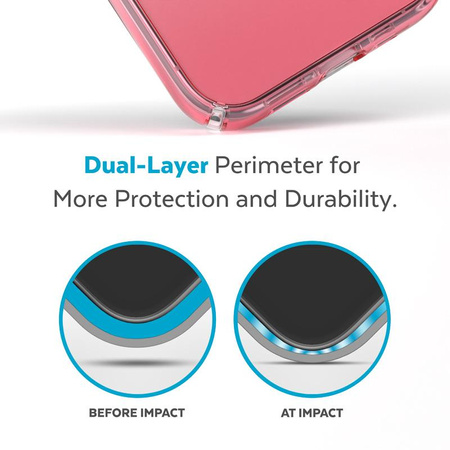 Speck Presidio Perfect-Clear + Ombre - iPhone 14 Pro Max tok MICROBAN bevonattal (Clear / Vintage Rose Fade)