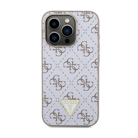 Guess 4G Triangle Metal Logo - Case for iPhone 15 Pro Max (white)