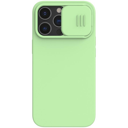 Nillkin CamShield Silky Magnetic - Apple iPhone 13 Pro Hülle mit Kameraabdeckung (Mintgrün)