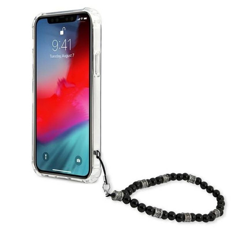 Guess Black Pearl Strap - iPhone 12 / iPhone 12 Pro Tasche (Transparent)