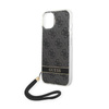 Guess 4G Print Cord - Case with lanyard iPhone 14 (black)