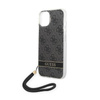 Guess 4G Print Cord - Etui avec dragonne iPhone 14 (noir)