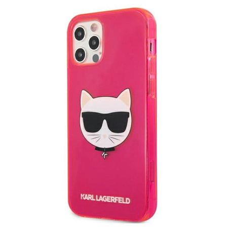 Karl Lagerfeld Choupette Head - iPhone 12 Pro Max tok (Fluo Pink)