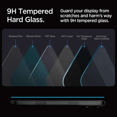 Spigen GLAS.TR EZ FIT Privacy 2-Pack - Verre trempé avec filtre de confidentialité pour iPhone 16 Pro Max 2 pcs