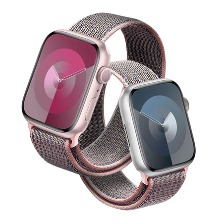 Crong Nylon - Sportszíj Apple Watch 38/40/41/42 mm-hez (Világosrózsaszín)