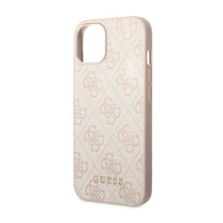 Guess 4G Metal Gold Logo - Coque pour iPhone 14 (rose)