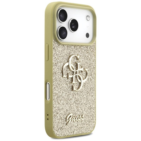 ETUI DO IPHONE 17 PRO ZŁOTE GUESS ORYGINALNE BROKATOWE ELEGANCKIE CASE