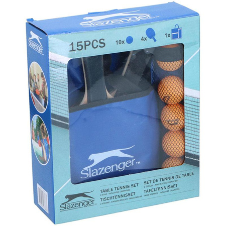 Slazenger - Značková sada na ping pong / stolní tenis 15 položek