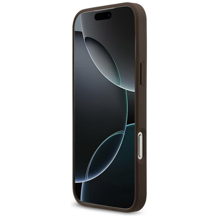 ETUI DO IPHONE 17 PRO MAX do MAGSAFE GUESS ORYGINALNE BRĄZOWE SKÓRZANE CASE