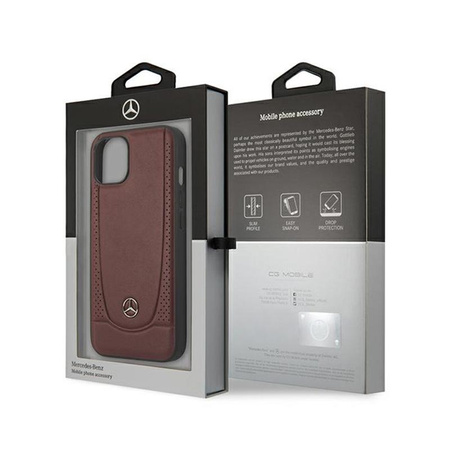 Mercedes Leder Urban Line - iPhone 15 Tasche (rot)