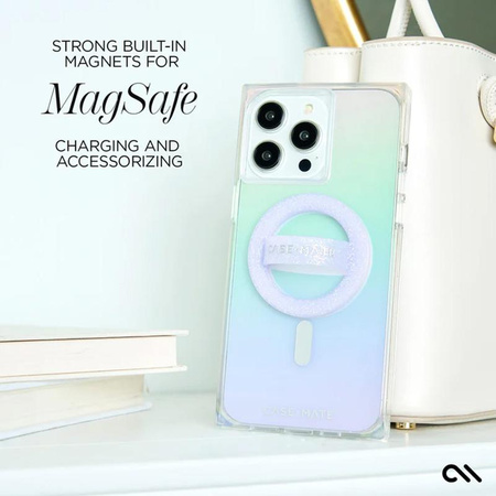 Case-Mate BLOX MagSafe - Étui pour iPhone 15 Pro (Rainbow Frosting)