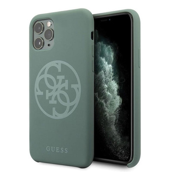 Guess Silicone 4G Tone to Tone - Etui iPhone 11 Pro Max (khaki)