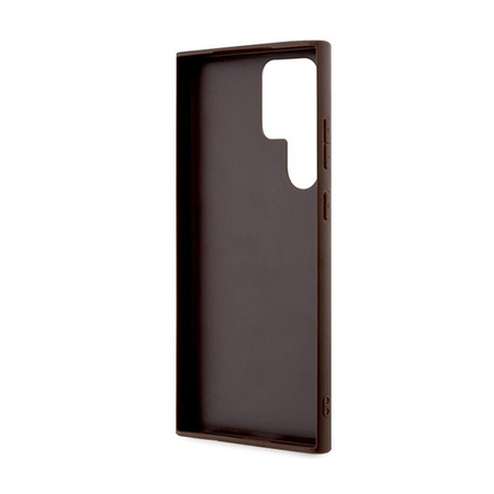 Guess 4G Big Metal Logo - Étui Samsung Galaxy S24 Ultra (marron)