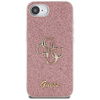 Guess Fixed Glitter Big 4G - pouzdro pro iPhone 16e (růžové)
