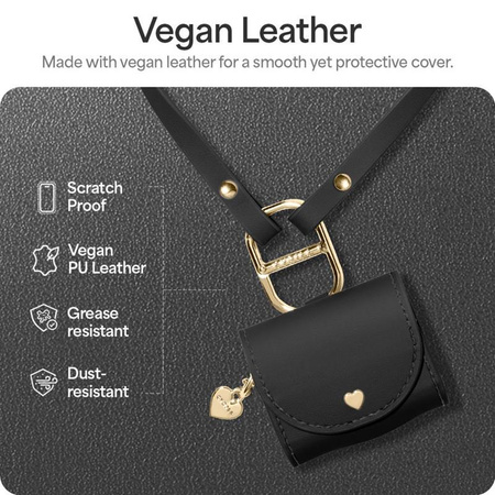 Spigen Cyrill Mini Bag - Pouzdro s páskem pro Apple AirPods 4 (Černý)