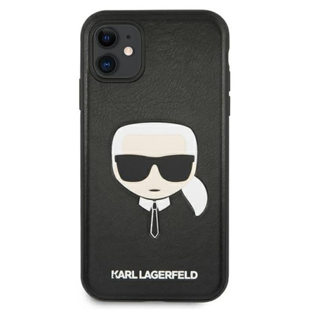 Karl Lagerfeld Silikonové pouzdro Iconic Karl`s Head - iPhone 11 (černé)