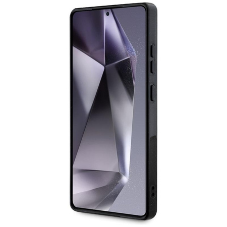 Guess 4G Glitter Triangle Buttons MagSafe - Pouzdro pro Samsung Galaxy S25 Ultra (černý)