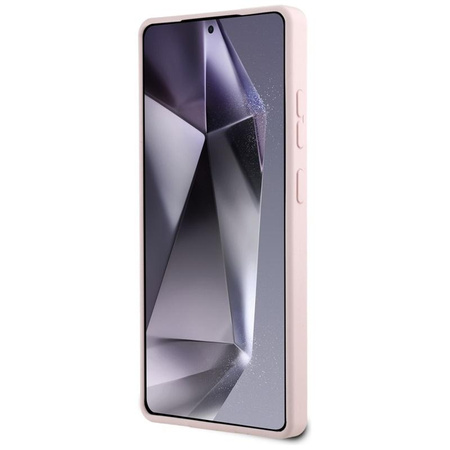Karl Lagerfeld szilikon dupla fej és kör MagSafe - Samsung Galaxy S25 Ultra tok (rózsaszín)