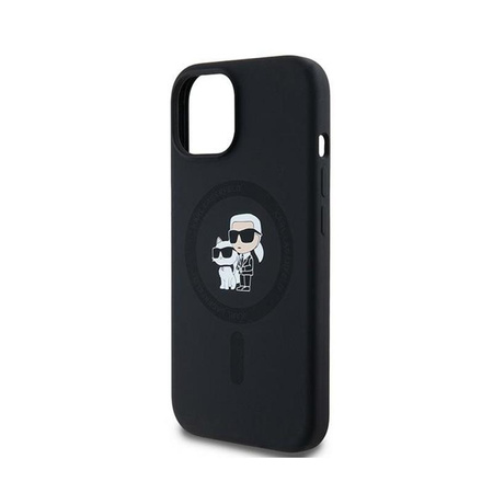 Karl Lagerfeld Silikonové pouzdro Karl & Choupette MagSafe - iPhone 15 Plus / 14 Plus (černé)