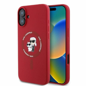 Karl Lagerfeld Silicone Karl & Choupette Ring MagSafe - iPhone 16 Case (red)