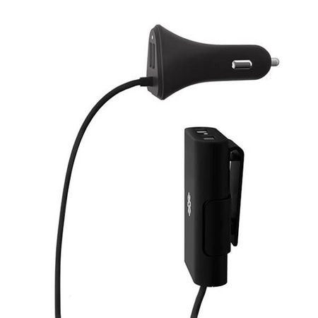 Kanex GoPower Sharable Car Charger - Car charger 2 x USB, 2.4 A + HUB 2 x USB, 2.4 A, 2 m (Black)