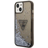 Guess Liquid Glitter Triangle Logo Case - iPhone 14 Case (black)