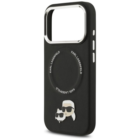Karl Lagerfeld Karl & Choupette Pins MagSafe - Case for iPhone 17 Pro (black)