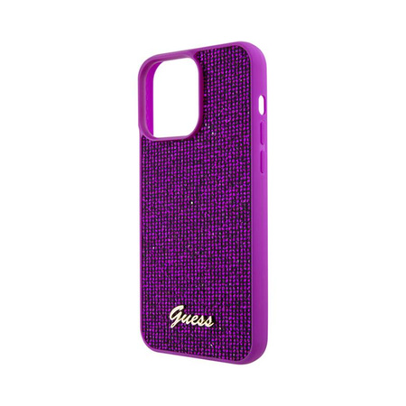 Guess Disco Metal Script - Hülle für iPhone 15 Pro Max (fuchsia)