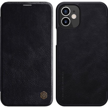 Kožené pouzdro Nillkin Qin - Pouzdro pro Apple iPhone 12 Mini (černé)