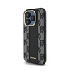 DKNY Leather Checkered Mono Pattern MagSafe - iPhone 15 Pro Case (noir)