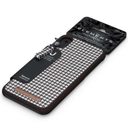 Nordic Elements Saeson Idun - Materiálové pouzdro pro iPhone 8 Plus / 7 Plus / 6s Plus / 6 Plus (tmavě hnědý vzor 2)