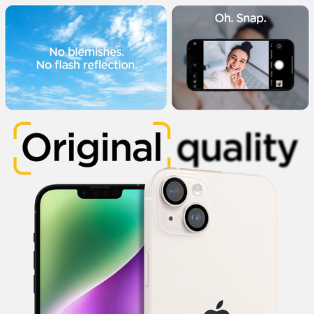 Spigen Optik.TR Camera Lens Protector - Szkło ochronne na obiektyw do Apple iPhone 14 / iPhone 14 Plus (2 szt) (księżycowa poświata)