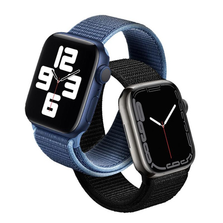 Crong Nylon - Sports Strap for Apple Watch 44/45/46/49 mm (Ocean Blue)